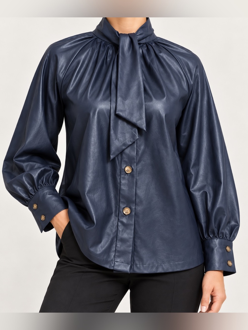 RACHEL COMEY for TARGET FAUX LEATHER BLOUSE
